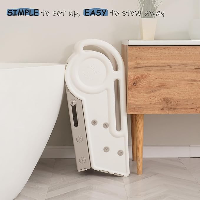 Foldable Toddler Step Stool for Bathroom Sink, Adjustable Kids 3 or 2 Step Stool for Toddlers Bathroom Toilet Potty, Plastic Baby Girl Child Stepping Stool with Handle Rail for Kitchen Counter