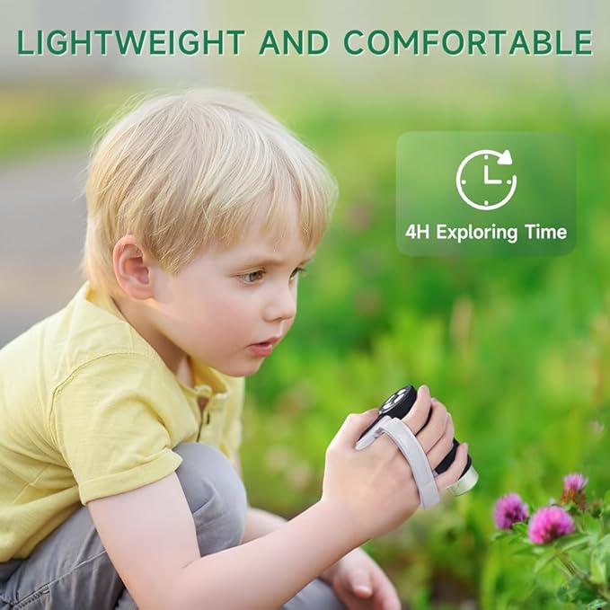 Microscope for Kids, [3-in-1] 1000X Handheld Mini Scope with 2" LCD Screen, Portable Miniscope for Kids 8-12 Halloween Christmas Birthday Edu Gifts, 32GB TF Card Included