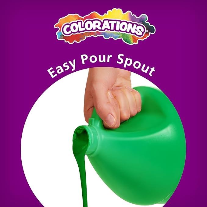 Colorations Paraben-Free Washable Tempera Paint for Kids - 1 Gallon Value Size. Vibrant Turquoise. Non-Toxic and Made in The USA