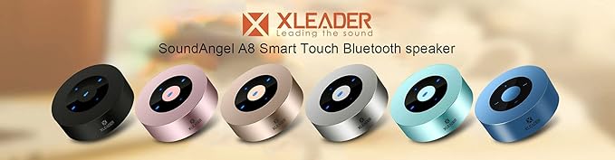 XLeader Small Bluetooth Speaker (Gift Box Packed) Portable Speakers Bluetooth Wireless with Micro SD,Mic, Aux input, Touch Design, Deep Bass, 12H Playtime, Little speaker for Phone Laptop PC Car, Gold
