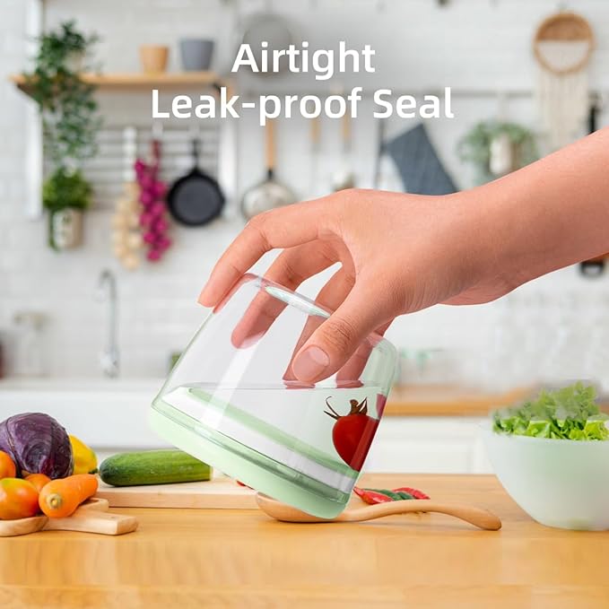 Overnight Oats Containers with Lids,14oz 400ml Set of 4 Meal Prep Container, Airtight Leakproof Reusable Food Storage Containers,Pop-Top Lids Bowl for Leftovers,Glass-like Clarity Tritan Material