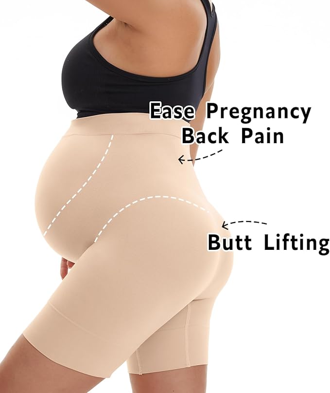 Seamless Maternity Shapewear, Prevent Thigh Chaffing, Pregnancy Belly Support, S-5XL