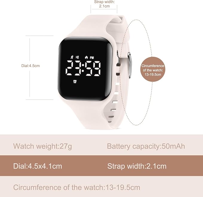 Kids Watches for Girls Boys Digital Sport Watch with Step Counter Pedometer Vibration Alarm Clock, No App Waterproof Fitness Tracker Kids Watch Boys Girls Teens Students Ages 5-16