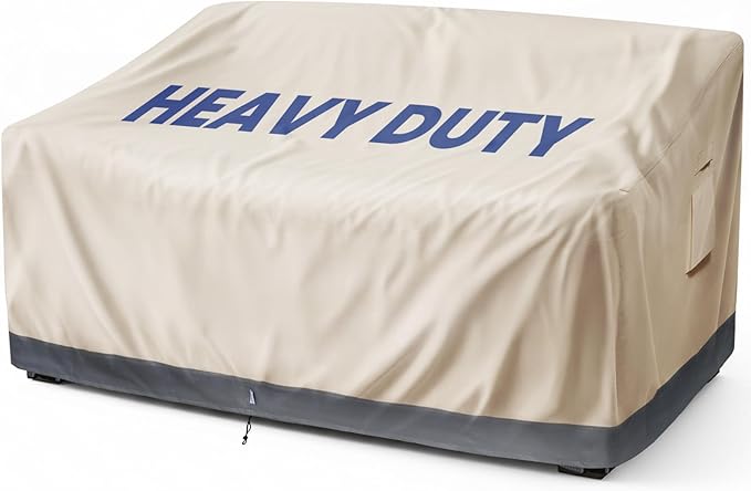 Extra Heavy Duty Outdoor Couch Cover Waterproof, Large 3-Seater Patio Sofa Cover by Kikcoin