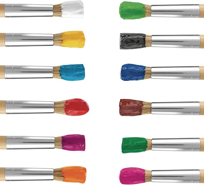 Colorations Washable Tempera Paint, Classroom Art Supplies, School Paints, Gallon Size, 12 Colors, Non Toxic, Bright Bold Color, Kids Paint, Craft, Hobby, Fun, Crafting Supply, Paint Set