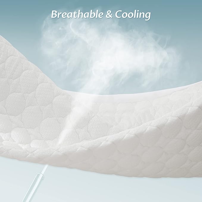 Twin XL Size Waterproof Mattress Protector Fitted Quilted Mattress Pad Cover with Deep Pocket Up to 15''