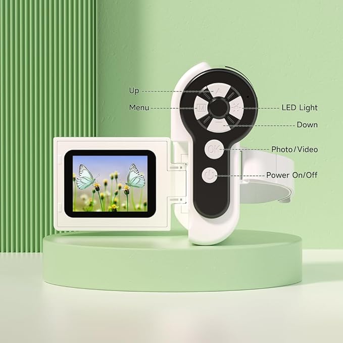 Microscope for Kids, [3-in-1] 1000X Handheld Mini Scope with 2" LCD Screen, Portable Miniscope for Kids 8-12 Halloween Christmas Birthday Edu Gifts, 32GB TF Card Included