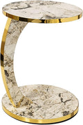 Luxury C Shaped Golden Effect Side Table by Furpinea-HandmadewithLove