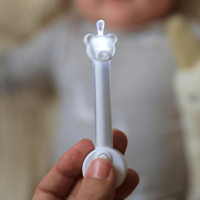 oogiebear Brite - Baby Nose Cleaner and Ear Wax Removal Tool. Baby Gadget with Nighttime LED Light. Safe Snot Booger Picker for Newborns, Infants & Toddlers