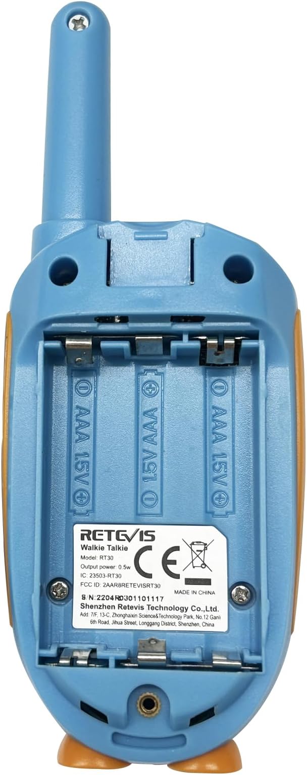 Retevis RT30 Kids Walkie Talkies, Toddler Toys for 4-6 Year Old Boys Girls, Small Owl Toy Walkie Talkie for Kids, Easy to Use, LED Eyes, Christmas Holiday Toy Gifts, Indoor Role Play(Blue,2 Pack)