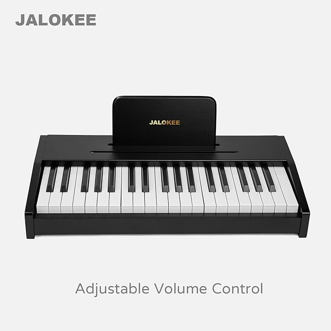 Kids Piano Keyboard, Digital Piano for Kids, Music Educational Instrument Toy, Wood Toy for 3+ Girls and Boys (Black, 37 Keys)