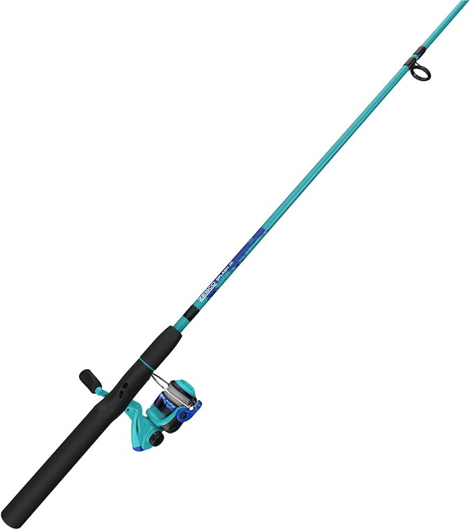 Zebco Splash Junior Spinning Reel and Fishing Rod Combo, 4-Foot 2-Piece Fishing Pole, Size 10 Reel, Changeable Right- or Left-Hand Retrieve, Pre-Spooled with 6-Pound Zebco Line