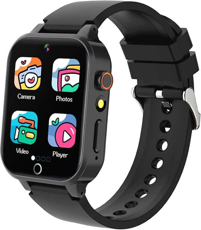 Vakzovy Kids Smart Watch for Kids with 26 Puzzle Games HD Camera MP3 Player Audiobook Video Pedometer Habit Tracking Learn Card Christmas Kid Smart Watch Boys Gift for 5-12 Year Old Toys