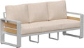 Aoxun Aluminum Outdoor Patio Furniture Set, 3 Seats Metal Sectional Patio by Aoxun