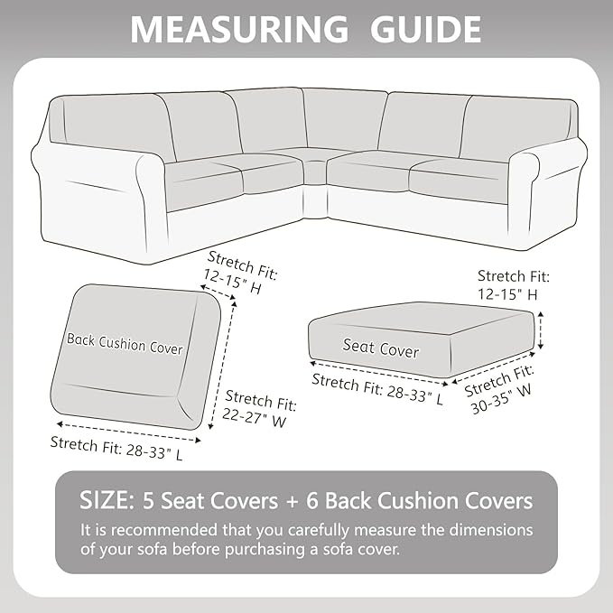 Arfntevss Velvet Sectional Couch Covers L Shape Couch Cushion Cover Slipcovers - Image 3