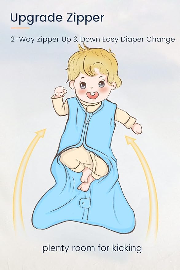 TotAha Sleep Sack 0-6 months 0.5 TOG, Lightweight Summer Transition Sleeping Bag for Babies Boy Girl, Infant Baby Wearable Blanket 3-Pack, 0.5 TOG