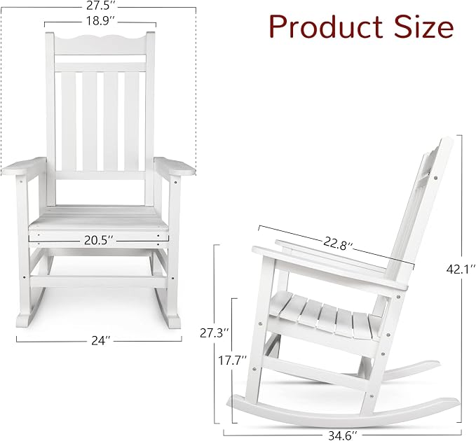 Stoog All-Weather Patio Rocking Chairs Set of 2 - Image 3