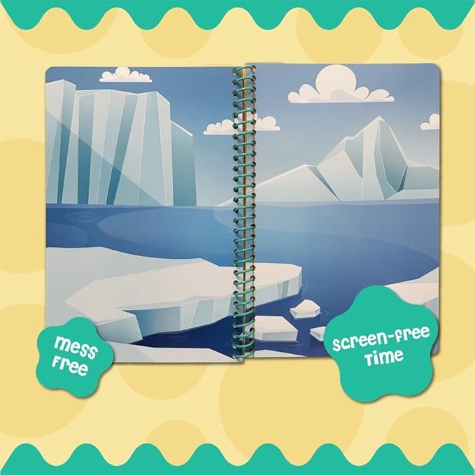 Stick4Ever Jelly Sticker Book - for Kids - Waterproof, Easy to Clean Jelly Stickers for Kids - Reusable Sticker Book for Toddlers with 50 Pcs of Reusable Stickers (Animals)