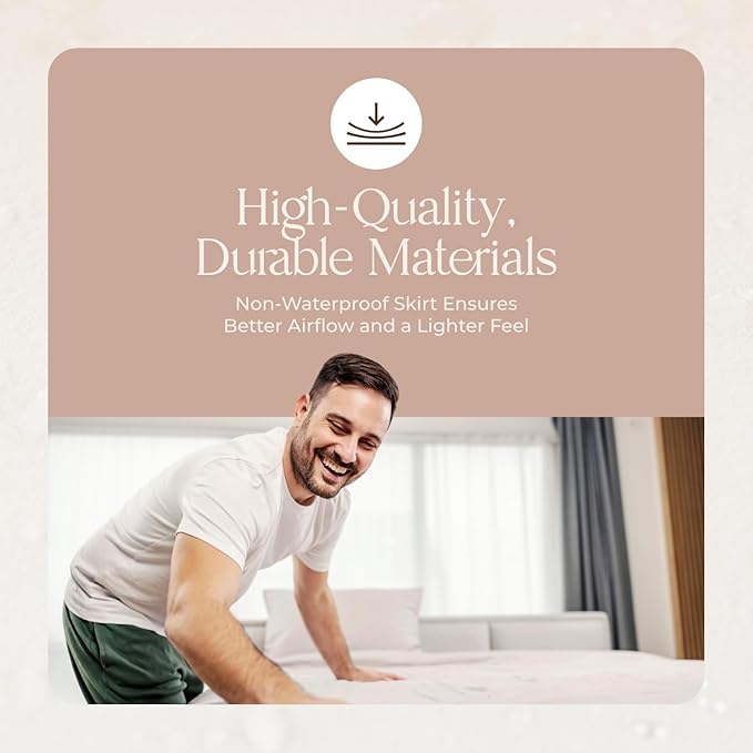 Organic Waterproof Mattress Protector Cal King - 100% Waterproof Mattress Pad with Extra Soft Quiet & Breathable Triple Layer Protection - GOTS Certified Machine Washable Deep Pocket Design (Cal King)