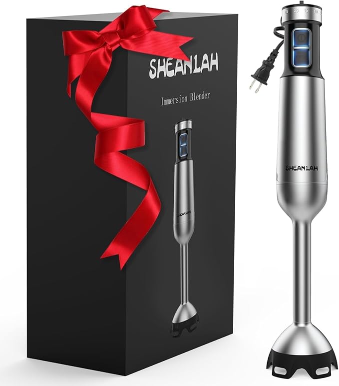 1000W Powerful Immersion Blender handheld, 2025 New Update Hand Blender with 25-Speed, Scratch-Resistant Corded Hand Mixer with Heavy-Duty Copper Brushless Motor and Gift Box