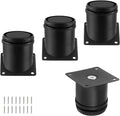 Set of 4 Stainless Steel Furniture Legs 2.4 Inch, Adjustable Round Cabinet Legs by Kyuionty