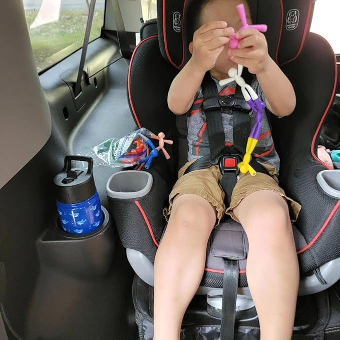 MAGMEN Enhanced Grip Magnetic Fidget Figures for Kids 3-8 & Toddlers | 10-Piece Solid Colors Multipurpose Magnets Set for Travel, Road Trip, Office & Stocking Stuffer Gifts.