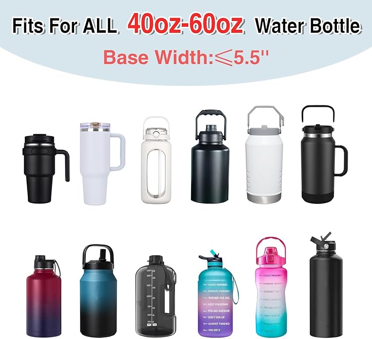 Water Bottle Carrier Bag with Strap, Water Bottle Holder Crossbody Bags for Women Men for Walking, Hiking,Cycling