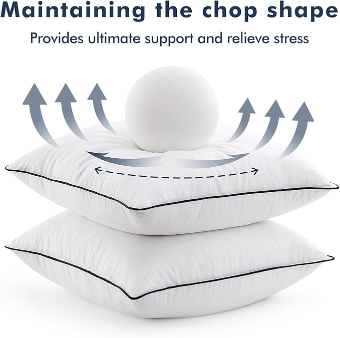 MIULEE Goose Feather Down 24x24 Pillow Insert Set of 2 - Image 6