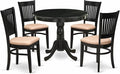 East West Furniture ANVA5-BLK-C 5 Piece Dining Room Furniture Set Includes a by EastWestFurniture