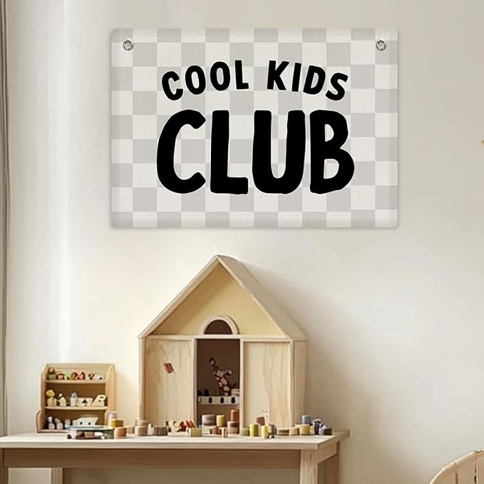 Playroom Wall Decor Banner, Multi Color, 28.5x20 Inches, Occasion: Playroom, Nursery/Bedroom (Toddler Boy)