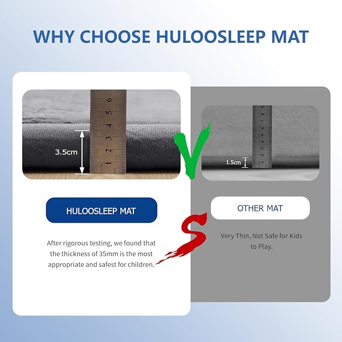 Baby Play Mat for Floor,1.3" Thick Memory Foam Tummy Time Mat,Soft Coral Velvet Nursery Rug,Large Non Slip for Crawling,Toddlers,Infants,Kids,Yoga & Tatami Style for Living Room(Dark Gray)