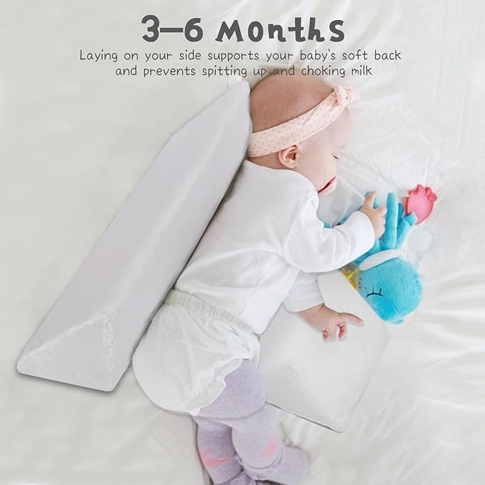 Baby Side Sleeper Weddge Breathable Pillow, Removable and Washable Breathable,Original Down Alternative Pillow for Sleeping - Bedding for Back, Stomach or Side Sleepers
