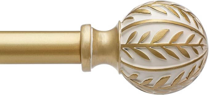 QDWIS Gold Curtain Rods for Windows 28 to 48 inch, Rustic Decorative Drapery by Unknown