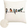 RABUSOFA Outdoor Pillow Covers 16x16 Inch, Outdoor Bird Lumbar Throw Pillow by RABUSOFA