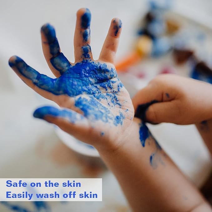 Watercolor Paint Set for Kids, 12 Colors, 24 Pack Washable Water Colors for Party Favors, Gifts, Classroom Supplies (Wood Brushes Included)