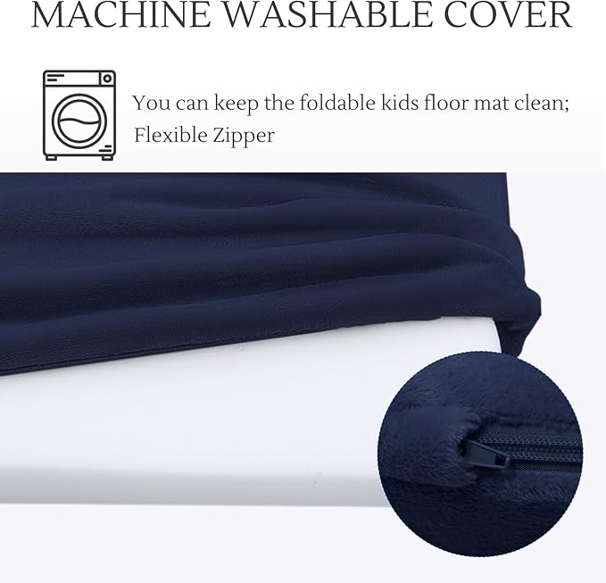 MeMoreCool Kids Floor Futon Mattress Large 6x4 FT, Thicken Foam Tatami Mattress for Children Play Area, Foldable Sleeping Pad Crawling Tatami Mat for Playroom