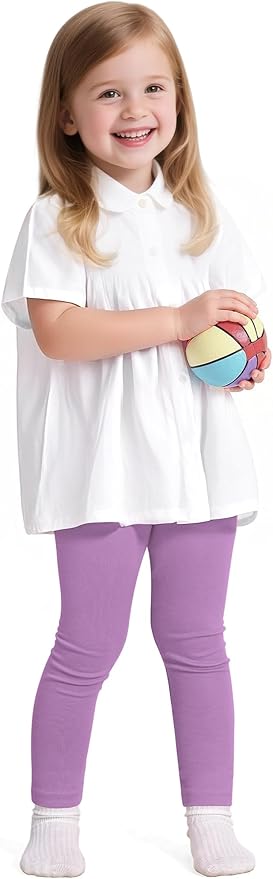 Witwot 3 Pack Baby Girls Leggings Toddler Kids Soft Cotton Pants Size 18M-5T