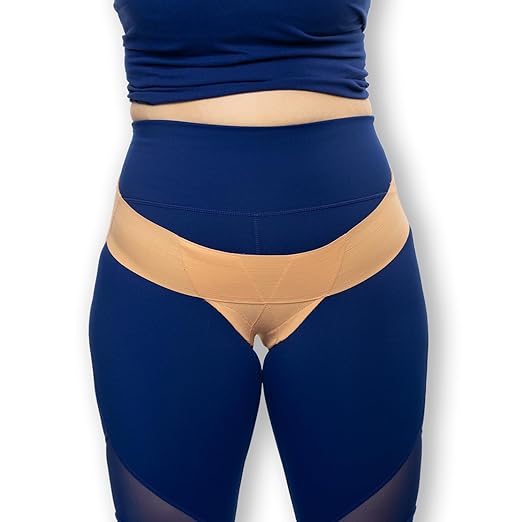 Women's Pelvic Support Belt ― Uterus & Bladder Girdle for Prolapsed bladder | Postpartum Recovery | Dysfunction Pain Relief - Low Waist - BEACH SAND - L