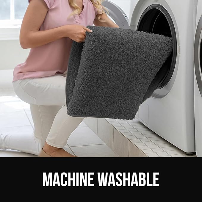 GORILLA GRIP Ultra Soft Washable Area Rug, Stain and Slip Resistant Plush Thick Carpet for Bedroom Living Room, No Shed Floor Rugs, Pet Friendly, Dorm Essentials, Kid Nursery Home Decor, 2x3 Dark Gray