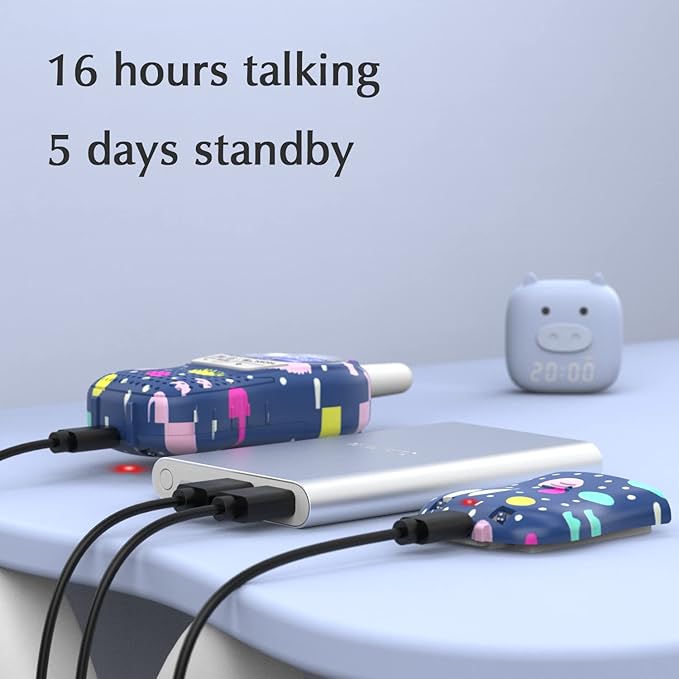 Qniglo Walkie Talkies for Kids - Rechargeable Kids Walkie Talkies with Clear Sound, Long Range - Perfect Birthday for 3-8 Year Old Boys Girls - Outdoor Adventures, Camping, Hiking
