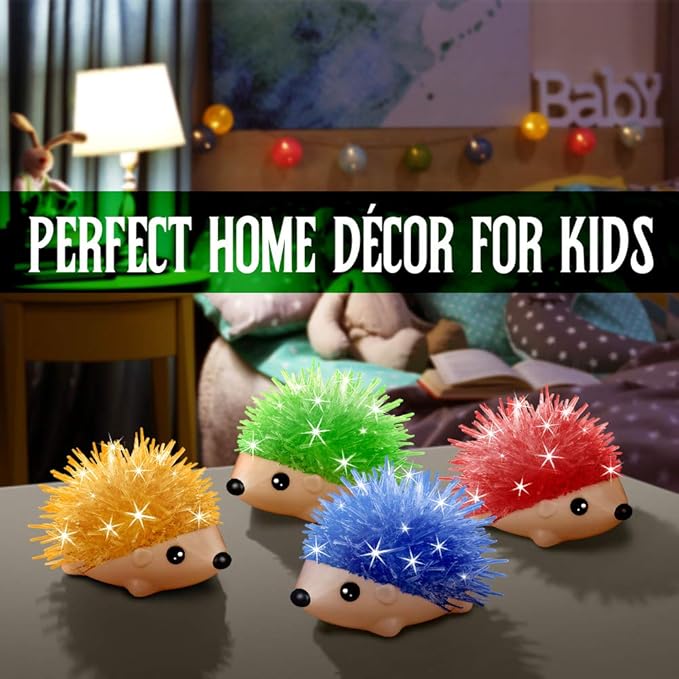 XXTOYS Crystal Growing Kit for Kids - 4 Vibrant Colored Hedgehog to Grow - Science Kits for Kids Age 6-8, Toys for Boys Age 8-12, Great Gifts Idea for 9 Year Old Girls, STEM Projects