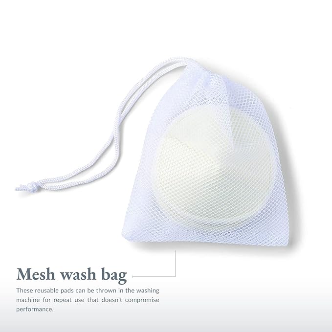 Ameda Washable Nursing Pads | 10 Pairs (20 Count) | Organic Nursing Pads | Breastfeeding Supplies | Reusable Breast Pads for Leaking Milk | Breastfeeding Pads | Includes Mesh Laundry Bag