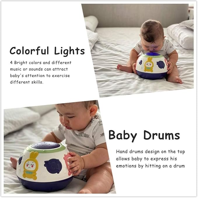 TUMAMA Baby Toy Gifts for Newborn, Toddlers Night Light Star Projector, Baby Sleep Soother Sound Machine, Talking Baby Toys