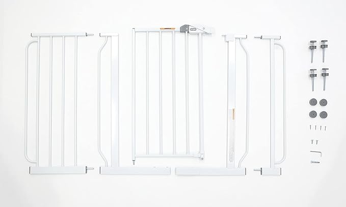 Regalo Easy Step 49-Inch Extra Wide Baby Gate, Includes 4-Inch and 12-Inch Extension Kit, 4 Pack of Pressure Mount Kit and 4 Pack of Wall Mount Kit