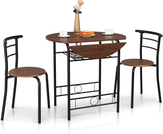 VINGLI 31.5" Drop Leaf Dining Table Set by VINGLI