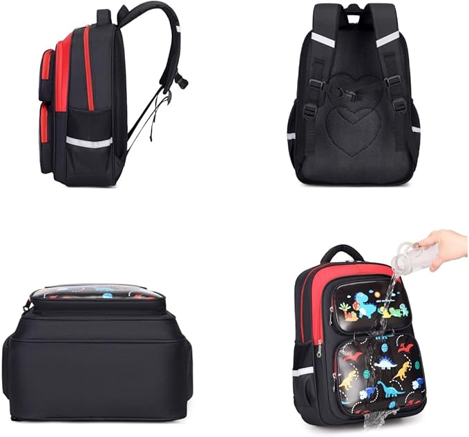 Toddler Backpack for Boys, 17 Inch Kids Dinosaur Backpack for Children Teens Waterproof School Travel Backpacks