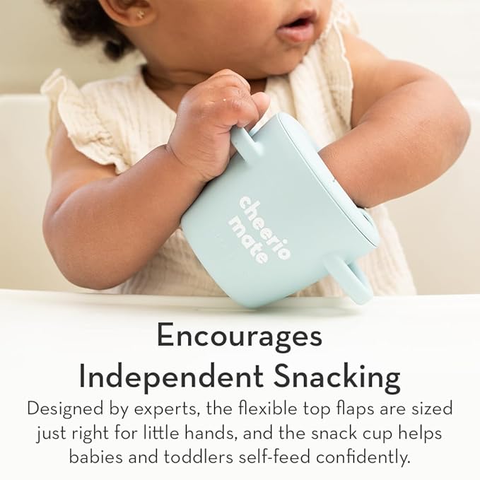 Snack Cups for Toddlers by Bella Tunno, Silicone Spill Proof Food Container with Lid, Babies & Kids 6-12 Months, Snack Super Fan