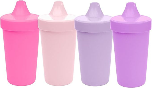 Re-Play Sippy Cups for Toddlers - 10 Oz. Reusable Spill Proof Cups for Kids, Dishwasher/Microwave Safe - Made in USA - Set of 4-3.13" x 6.25" - Princess