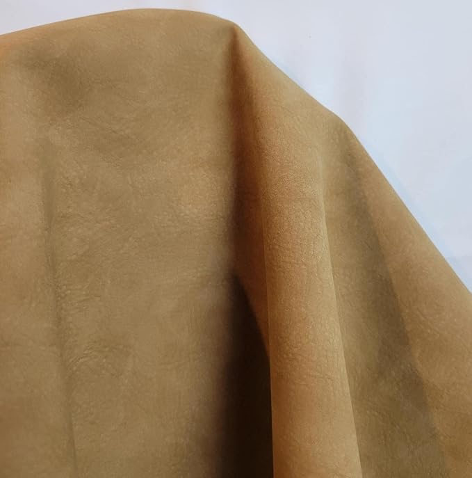 Wheat Nubuck Soft Faux Leather Fabric PU Leather by The Yard Synthetic Pleather - Image 9