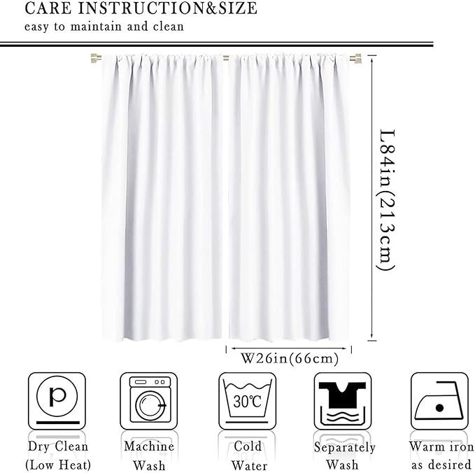 Cartoon Dinosaur Curtains for Kids Boys Girls Home Decor Colorful Cute Dino Animals Print Pattern Rod Pocket Blackout Window Drapes for Nursery Baby Bedroom Playroom W26xL84in 2 Panels